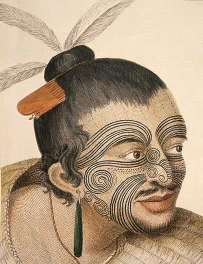Rappresentazione tatuaggio tribale in faccia