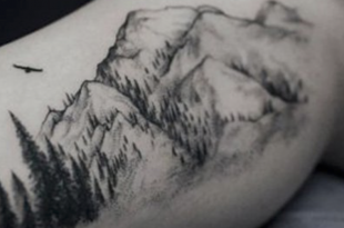 tatuaggio montagna
