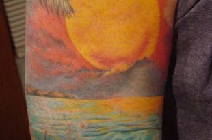 tatuaggio giapponese alba sol levante